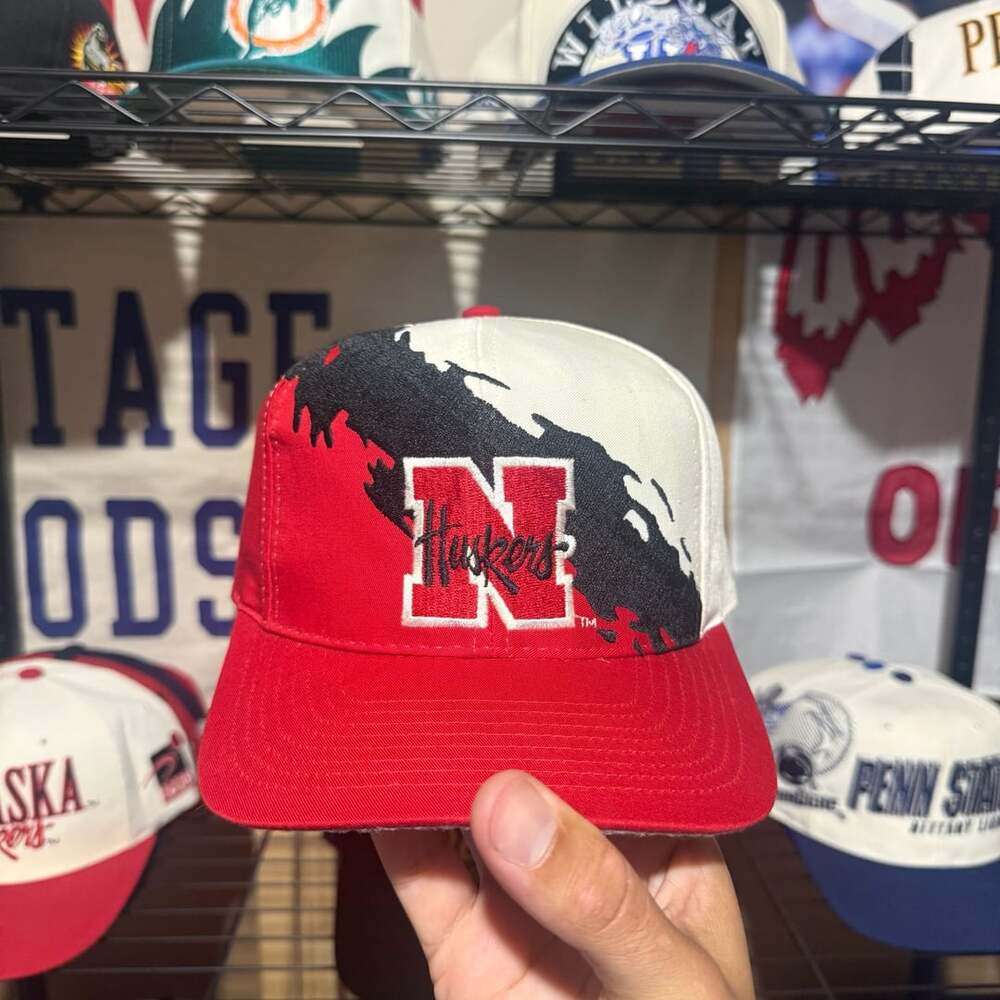 Vintage Nebraska Huskers Logo 7 Splash Snapback Hat